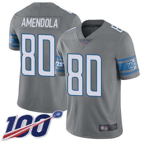 Detroit Lions Limited Steel Men Danny Amendola Jersey NFL Football #80 100th Season Rush Vapor Untouchable->detroit lions->NFL Jersey